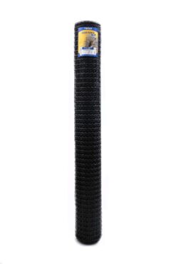 Tenax 165-ft x 7-ft Black Plastic Extruded Mesh Rolled Fencing with Mesh Size 2-in x 2-in