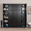 Prepac Elite 32-in W x 65-in H Wood Composite Black Freestanding Utility Storage Cabinet