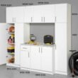 Prepac Elite 32-in W x 65-in H Wood Composite White Freestanding Utility Storage Cabinet