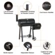 Sophia & William Portable BBQ Charcoal Grill with Offset Smoker, Black Sophia & William Portable BBQ Charcoal Grill with Offset Smoker, Black