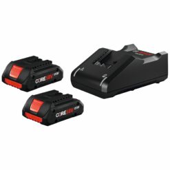 Bosch 18-Volt 2-Pack 4 Amp-Hour; 4 Amp-Hour Lithium Power Tool Battery Kit (Charger Included)