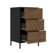 Benzara 17.32-in W x 29.53-in H Wood Composite Black and Brown Freestanding Utility Storage Cabinet