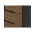 Benzara 17.32-in W x 29.53-in H Wood Composite Black and Brown Freestanding Utility Storage Cabinet