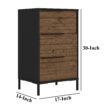 Benzara 17.32-in W x 29.53-in H Wood Composite Black and Brown Freestanding Utility Storage Cabinet