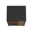 Benzara 17.32-in W x 29.53-in H Wood Composite Black and Brown Freestanding Utility Storage Cabinet