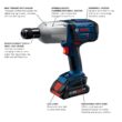 Bosch 18-volt Variable Speed 7/16-in Drive Cordless Impact Wrench (2-Batteries)