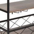 Flash Furniture Brown Metal Base with Wood Laminate Top Rolling Kitchen Cart (42.5-in x 16-in x 31-in)