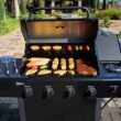 Kenmore Black 4-Burner Liquid Propane Gas Grill with 1 Side Burner