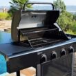 Kenmore Black 4-Burner Liquid Propane Gas Grill with 1 Side Burner