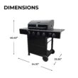 Kenmore Black 4-Burner Liquid Propane Gas Grill with 1 Side Burner