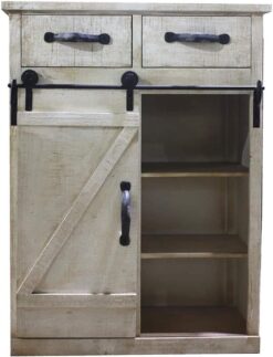 Parisloft 23.75-in W x 32-in H Wood Composite Antique White Freestanding Utility Storage Cabinet