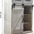 Parisloft 23.75-in W x 32-in H Wood Composite Antique White Freestanding Utility Storage Cabinet