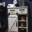 Parisloft 23.75-in W x 32-in H Wood Composite Antique White Freestanding Utility Storage Cabinet