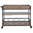 Flash Furniture Brown Metal Base with Wood Laminate Top Rolling Kitchen Cart (42.5-in x 16-in x 31-in)