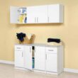 Prepac Elite 32-in W x 36-in H Wood Composite White Freestanding Utility Storage Cabinet