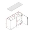 Prepac Elite 32-in W x 36-in H Wood Composite White Freestanding Utility Storage Cabinet