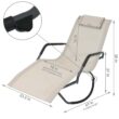 Sunnydaze Decor 2 Gray Metal Frame Chaise Lounge Chair(s) with Off-white Sling Seat