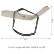 Sunnydaze Decor 2 Gray Metal Frame Chaise Lounge Chair(s) with Off-white Sling Seat