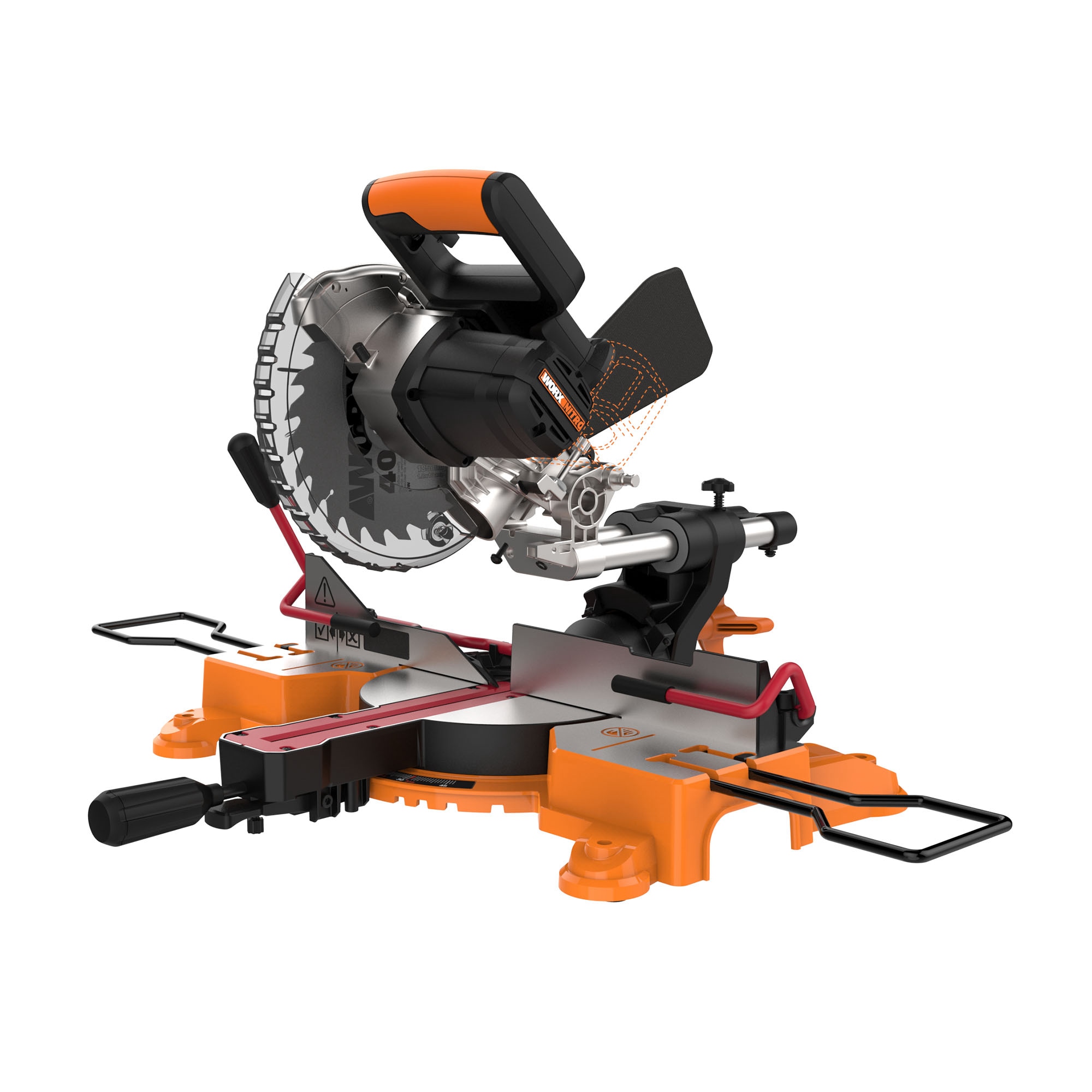 WORX POWER SHARE 7-1/4-in 0.1-Amp Single Bevel Sliding Compound Cordless Miter Saw (Cordless) WORX POWER SHARE 7-1/4-in 0.1-Amp Single Bevel Sliding Compound Cordless Miter Saw (Cordless)
