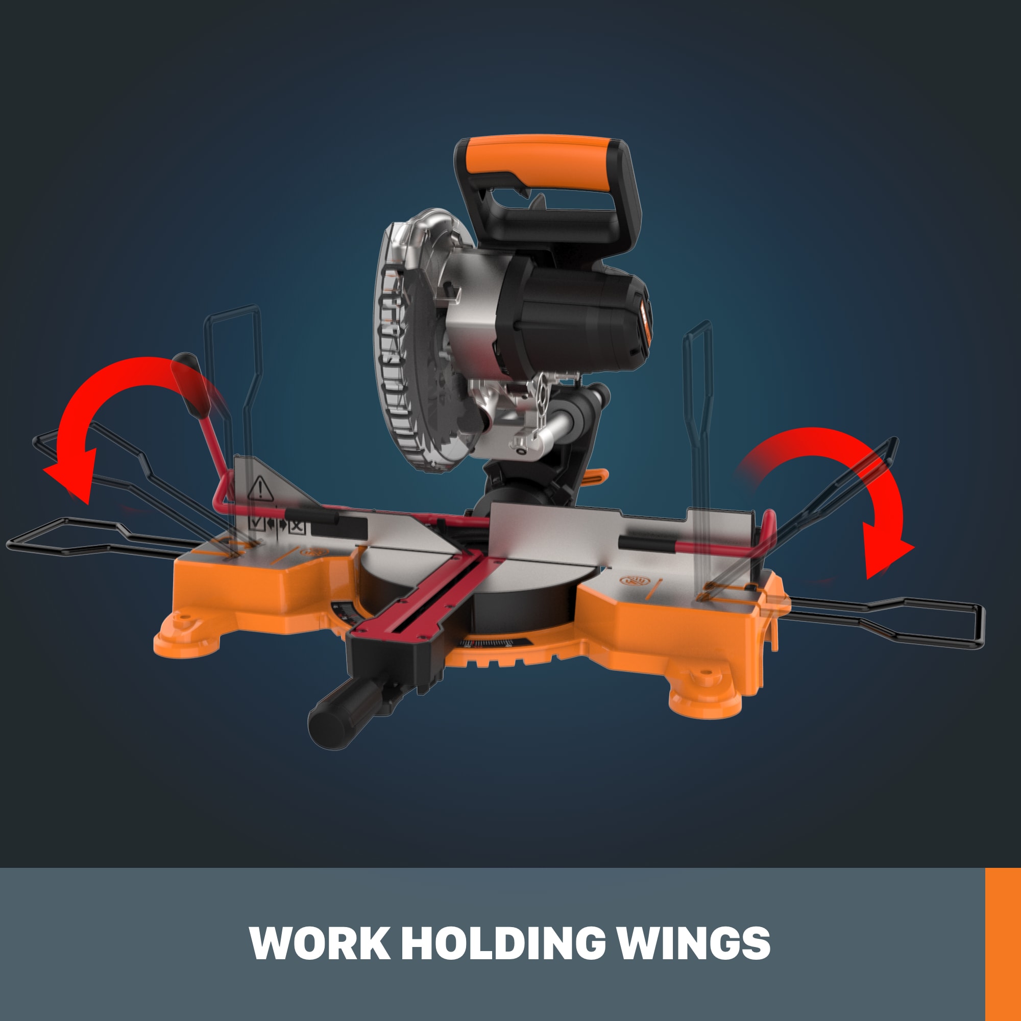 WORX POWER SHARE 7-1/4-in 0.1-Amp Single Bevel Sliding Compound Cordless Miter Saw (Cordless) WORX POWER SHARE 7-1/4-in 0.1-Amp Single Bevel Sliding Compound Cordless Miter Saw (Cordless) - Image 5