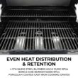 Kenmore Black 4-Burner Liquid Propane Gas Grill with 1 Side Burner