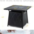 Sophia & William 28 inch Outdoor Gas Fire Pit Table with Lid 50,000 BTU
