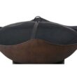 Sunjoy 34" Large Size Outdoor Patio Round Bowl Shaped Copper Wood Burning Steel Fire Pit with Spark Screen and Poker