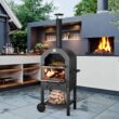 Danrelax Outdoor Pizza Oven Wood Fire with Waterproof Cover