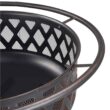 Yaheetech 36" Round Wood Bronze Finish Iron Fire Pit
