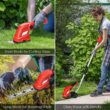 Costway 7.2V Cordless Grass Shear/Shrub Trimmer w/Blades Wheeled Extension Handle