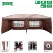 UBesGoo Easy Pop Up Canopy Party Tent, Coffee Brown with 4 Removable Sidewalls 10-Feet x 20-Feet