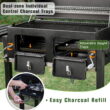 Sophia & William 34-inch BBQ Charcoal Grill Outdoor Portable Barbecue Grill