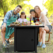Yaheetech 30'' Outdoor Propane Fire Pit Table 50,000 BTU Square Gas Fire Pit with Ceramic Tabletop, Black