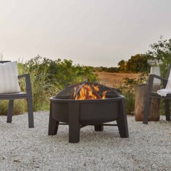 23'' H x 35'' W Iron Wood Burning Outdoor Fire Pit