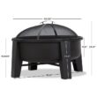 23'' H x 35'' W Iron Wood Burning Outdoor Fire Pit