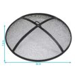 Sunnydaze Outdoor Heavy-Duty Steel Mesh Round Camp Fire Pit Spark Screen Lid with Handle - 36" - Black