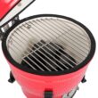 Ktaxon 13in Round Ceramic Charcoal Grill Portable BBQ Grill Smoker for Yard Red