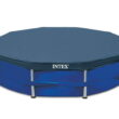 Intex 10ft x 10ft x 30in Pool w/ 10 Foot Round Pool Cover and Filter Cartridge