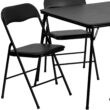 Flash Furniture 5 Piece Black Folding Card Table and Chair Set