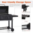 MF Studio 34'' Charcoal Grill Extra Large Portable BBQ Grill, Black