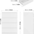 Homfa 5 Drawer White Dresser, Modern Storage Cabinet for Bedroom, White Chest of Drawers Wood Organizer for Living Room