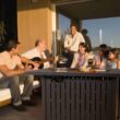 Homall Patio 43 Inch Propane Gas Fire Table 50000 BTU Outdoor Wicker Fire Tables with Glass Beads and PVC Waterproof Cover