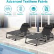 ABORON Camping Cots for Adults, Folding Guest Bed Cot, 4- position Adjustment Folding Chaise Lounge Chair, Folding Bed with 2-Sides Mat & Pillow