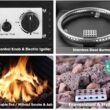 GARTIO 30" Square 50000 BTU Propane Fire Pit Table with Lava Rocks for Outdoor Patio Yard