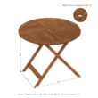 Furinno Tioman Outdoor Hardwood Sunlight Folding Table with Umbrella Hole Furinno Tioman Outdoor Hardwood Sunlight Folding Table with Umbrella Hole