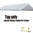 Canopy Replacement Cover 12'X20' White Tarp Top Roof Canopy Replacement Cover