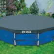Intex 10ft x 10ft x 30in Pool w/ 10 Foot Round Pool Cover and Filter Cartridge