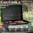 Summit Living 22-Inch Tabletop Griddle Portable Propane Gas Griddle with 3 Burners - Black