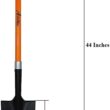 Ashman Online Heavy Duty Spade Shovel - 41 inches Long Orange Metal Shovel With D Grip Handle (1 Pack)