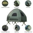 Patiojoy 1-Person Folding Camping Tent Cot Portable Pop-Up Tent w/Sleeping Bag & Air Mattress for Outdoor